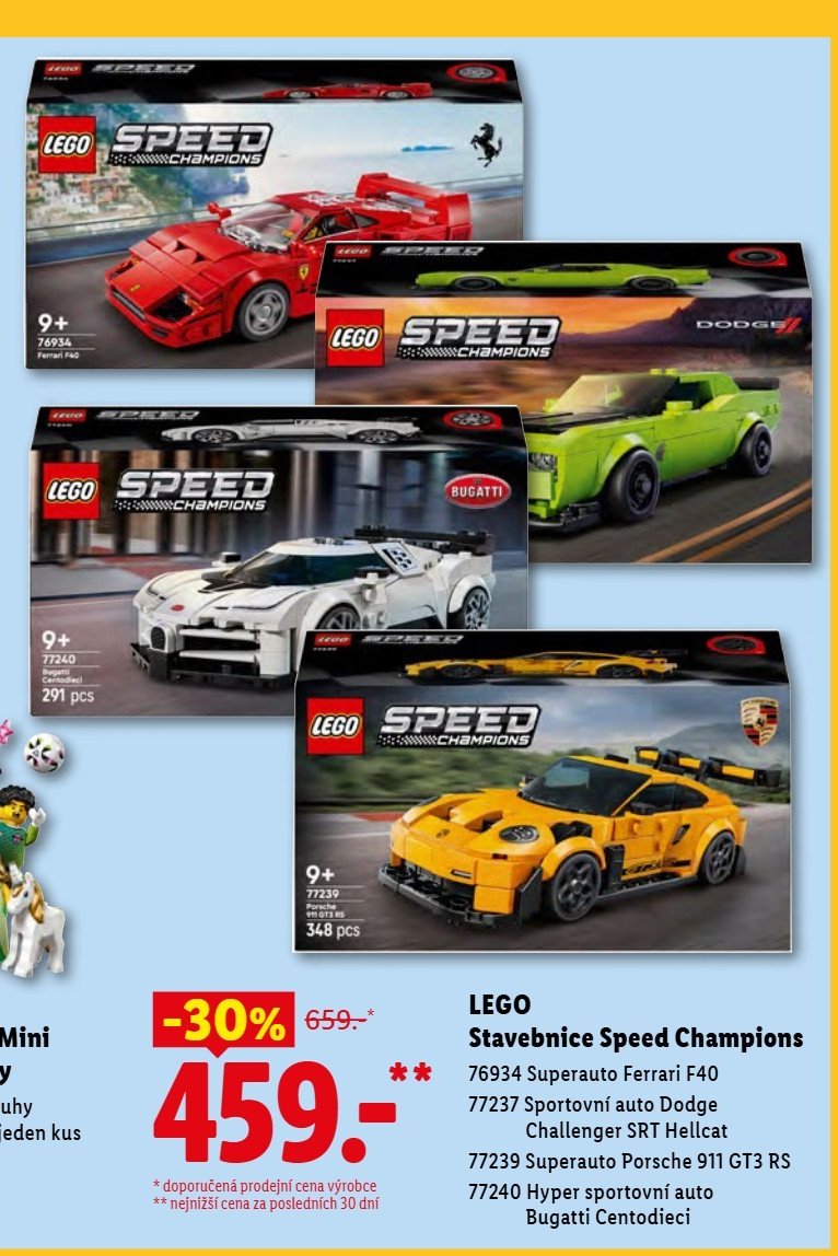 LEGO Stavebnice Speed Champions (76934, 76924, 77240, 77239)