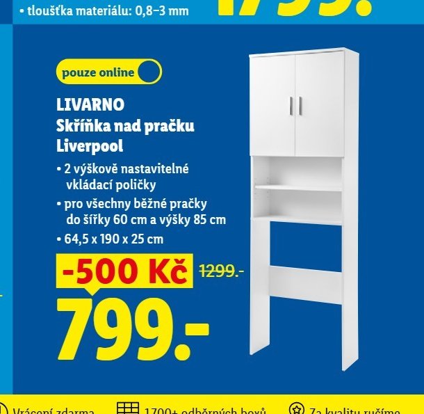 LIVARNO Skříňka nad pračku Liverpool