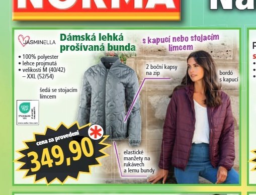 Dámská lehká prošívaná bunda