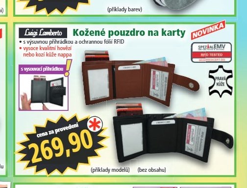 Liagi Lamberto Kožené pouzdro na karty