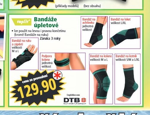 Bandáže úpletové