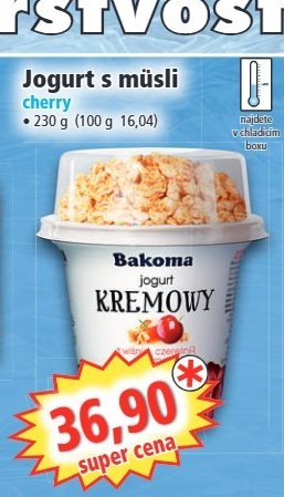 Jogurt s müsli cherry / Bakoma jogurt