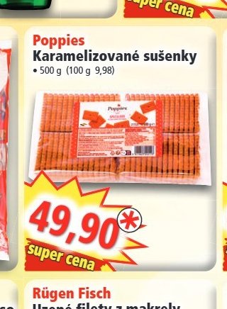 Poppies Karamelizované sušenky