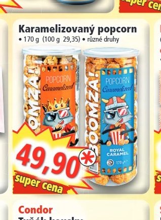 Karamelizovaný popcorn