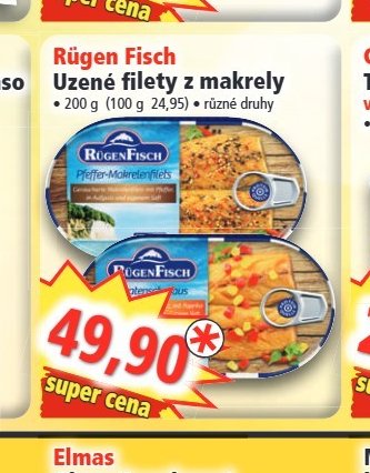 Rügen Fisch Uzené filety z makrely