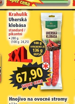 Krahulík Uherská klobása