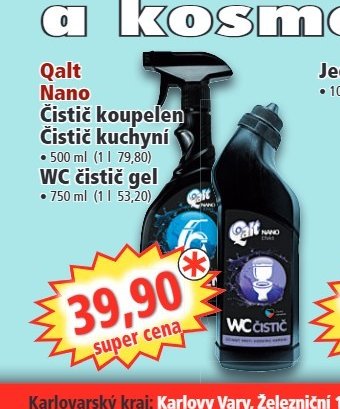 Qalt Nano Čistič koupelen, kuchyní, WC čistič gel