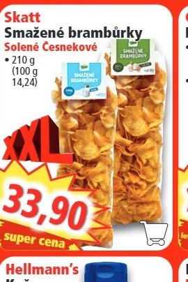 Skatt Smažené brambůrky Solené Česnekové