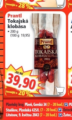 Prantl Tokajská klobása