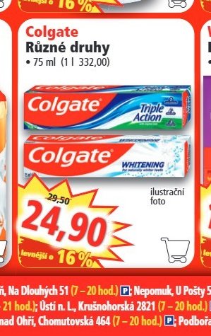 Colgate Různé druhy