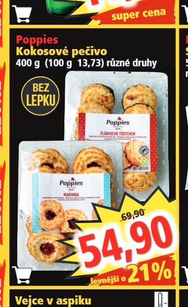 Poppies Kokosové pečivo