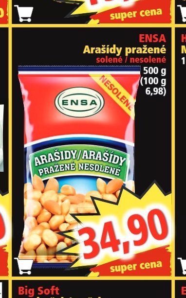 ENSA Arašídy pražené solené / nesolené
