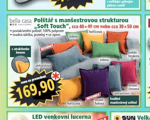 bella casa Polštář s manšestrovou strukturou