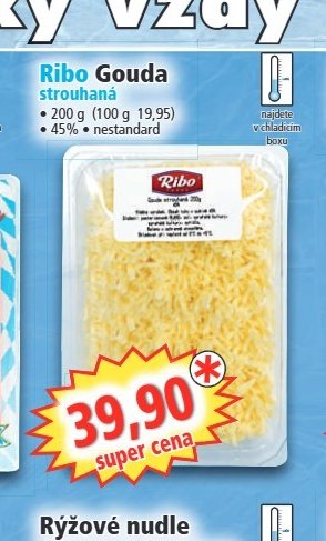 Ribo Gouda strouhaná