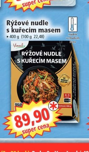 Rýžové nudle s kuřecím masem