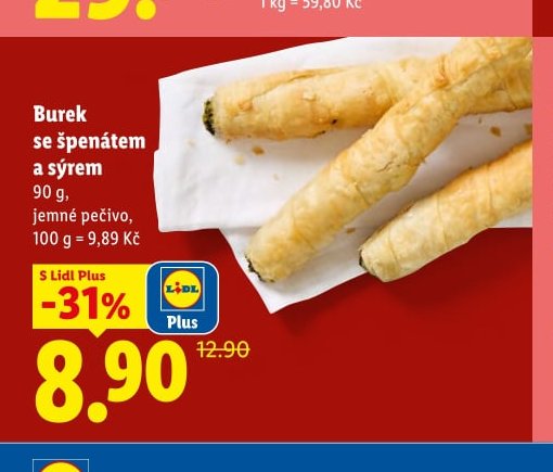 Burek se špenátem a sýrem