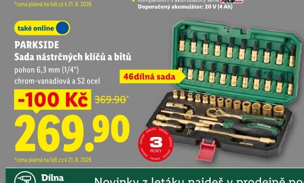 PARKSIDE Sada nástrčných klíčů a bitů