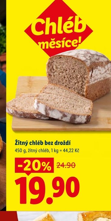 Žitný chléb bez droždí