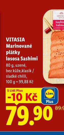 VITASIA Marinované plátky lososa Sashimi