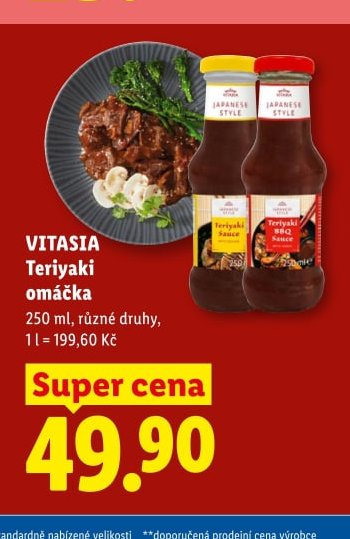 VITASIA Teriyaki omáčka