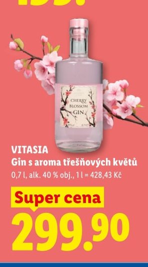 VITASIA Gin s aroma třešňových květů