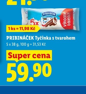 PRIBINÁČEK Tyčinka s tvarohem