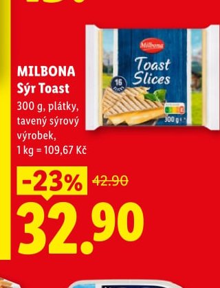 MILBONA Sýr Toast