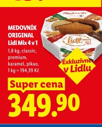 MEDOVNÍK ORIGINAL Lidl Mix 4 v 1