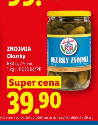ZNOJMIA Okurky