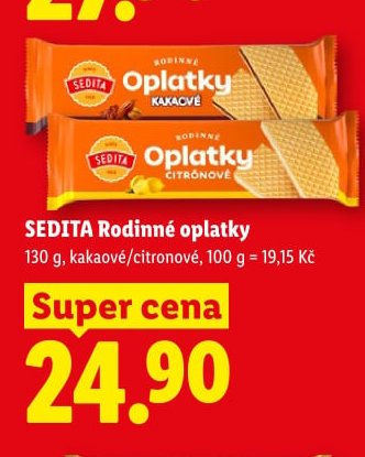 SEDITA Rodinné oplatky