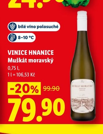Vinice Hnanice Muškát moravský