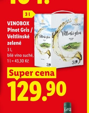 VINOBOX Pinot Gris / Veltlínské zelené