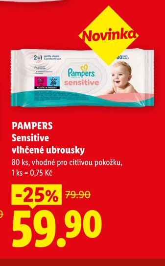 PAMPERS Sensitive vlhčené ubrousky