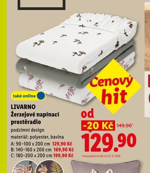 LIVARNO Žerzejové napínací prostěradlo