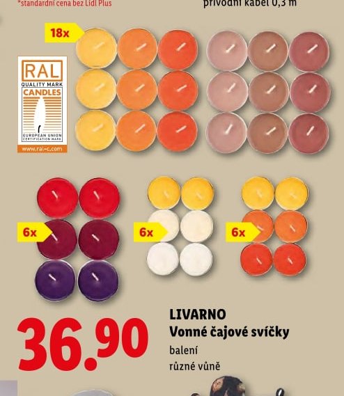 LIVARNO Vonné čajové svíčky