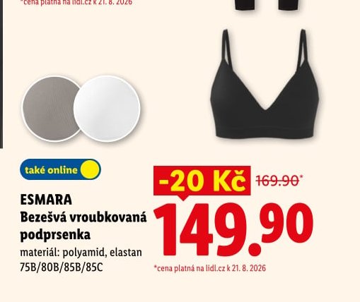 ESMARA Bezešvá vroubkovaná podprsenka