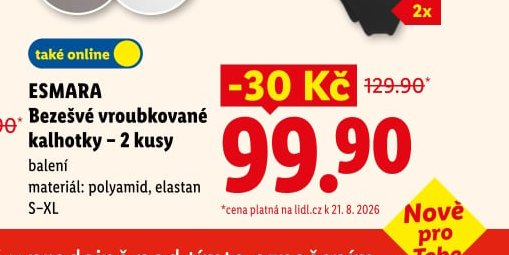 ESMARA Bezešvé vroubkovaná kalhotky – 2 kusy balení