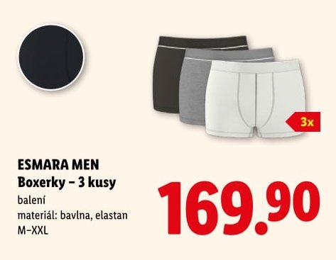 ESMARA MEN Boxerky – 3 kusy