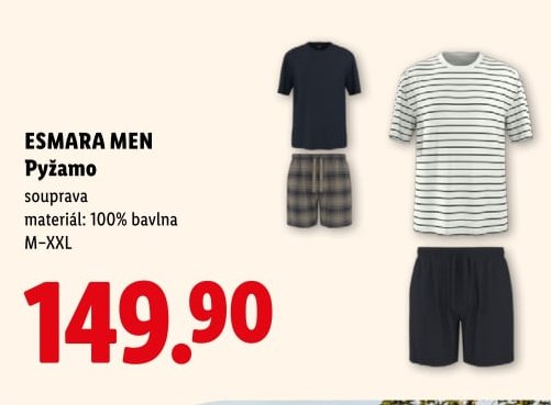 ESMARA MEN Pyžamo (tričko a kraťasy)
