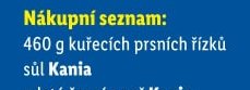 kuřecích prsních řízků
