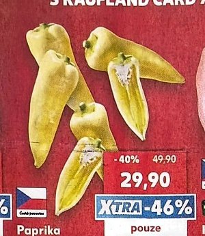 Paprika bílá 1 kg