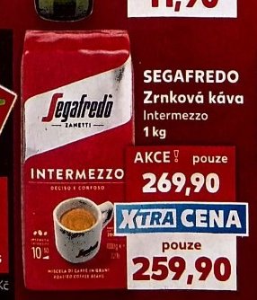Segafredo zrnková káva Intermezzo 1 kg