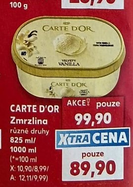 CARTE D'OR Zmrzlina