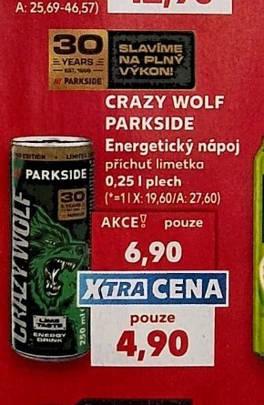 Crazy Wolf Parkside Energetický nápoj