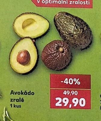 Avokádo zralé