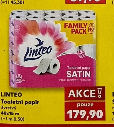 LINTEO Toaletní papír 40 ks