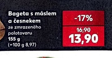 Bageta s máslem a česnekem