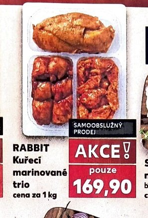Rabbit kuřecí marinované trio