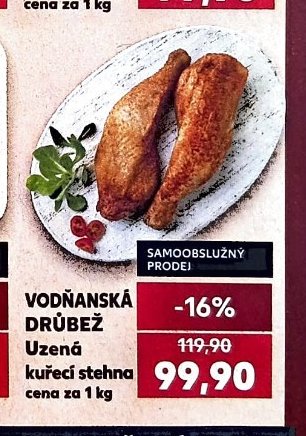 Vodňanské drůbež uzená kuřecí stehna