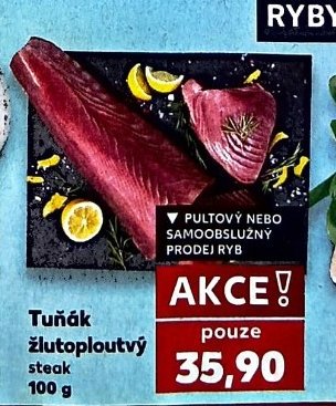 Tuňák žlutoploutvý steak